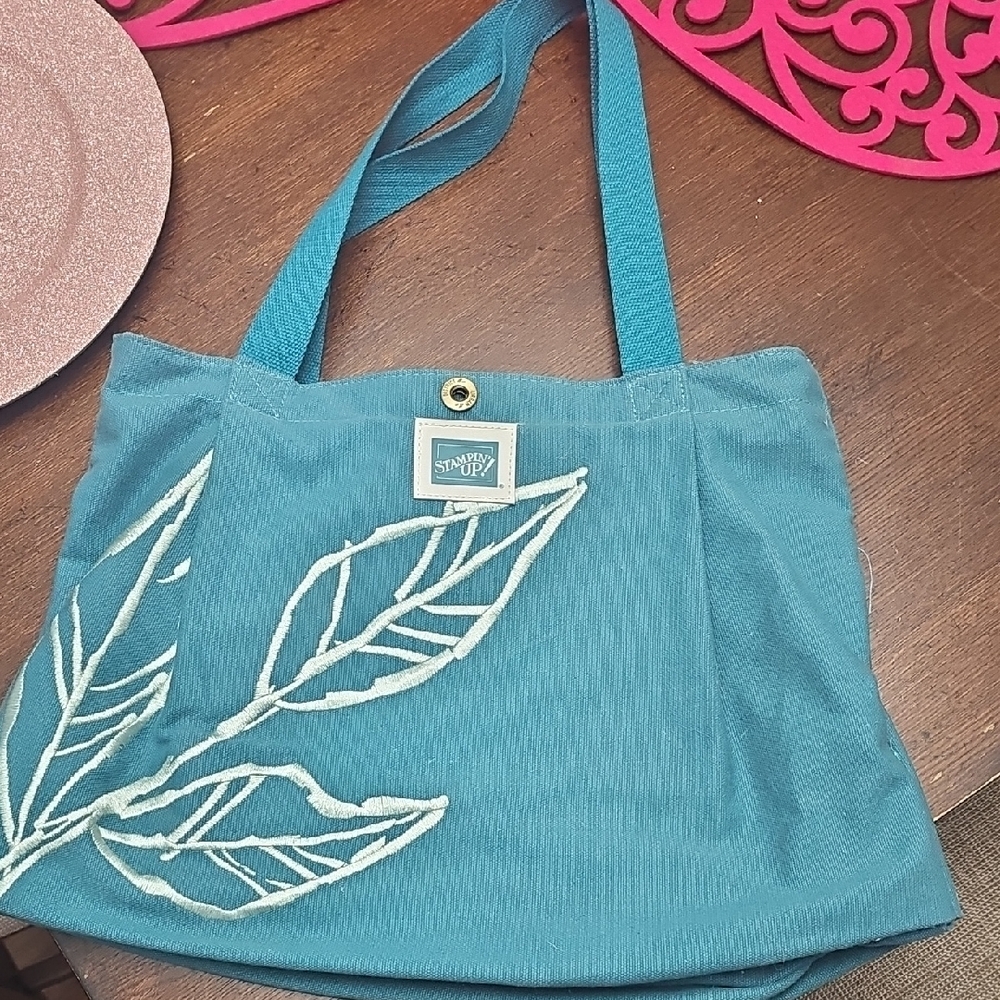 Stampin' Up! Teal and Gray Tote Bags - Picture 3 of 8